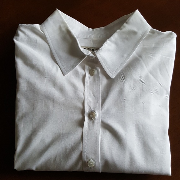 Burberry Tops - BURBERRY white botton down shirt.